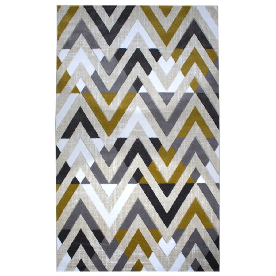 TEPPI H776 gulvtppe m. mnster, rektangulr - multifarvet polypropylen (200x290)