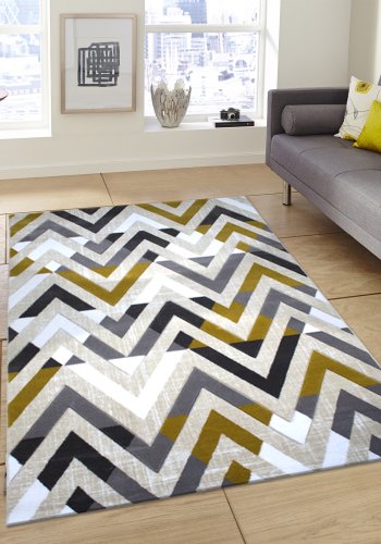 TEPPI H776 gulvtppe m. mnster, rektangulr - multifarvet polypropylen (150x233)