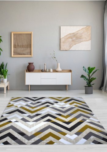 TEPPI H776 gulvtppe m. mnster, rektangulr - multifarvet polypropylen (150x233)