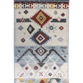 TEPPI G0292 gulvtppe m. mnster, rektangulr - multifarvet polypropylen (120x170)