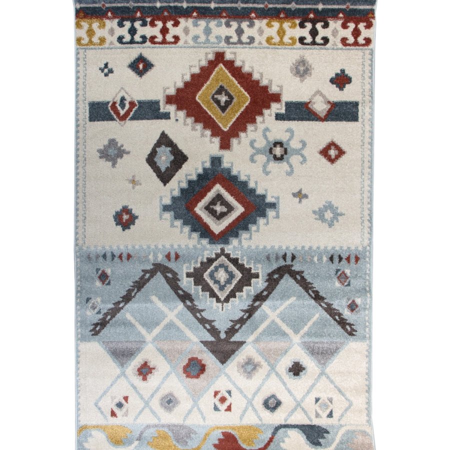 TEPPI G0292 gulvtppe m. mnster, rektangulr - multifarvet polypropylen (120x170)