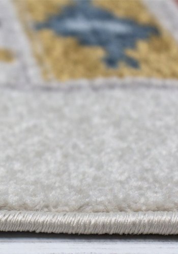 TEPPI G0293 gulvtppe m. mnster, rektangulr - multifarvet polypropylen (200x290)