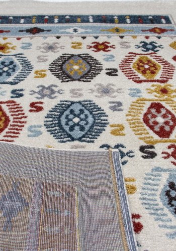 TEPPI G0293 gulvtppe m. mnster, rektangulr - multifarvet polypropylen (200x290)