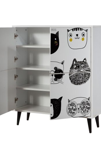 NORDVÄRK Multilüx multifunktionsskab, hvidSortGul