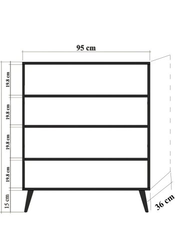 NORDVÄRK Multilüx multifunktionsskab, hvidSortGul