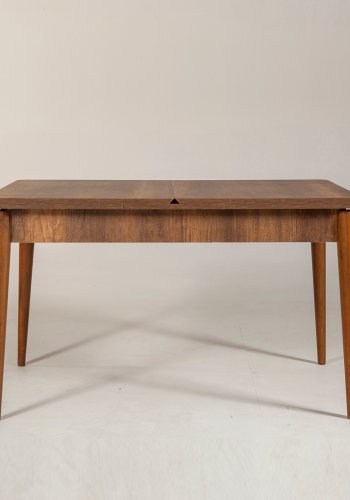 NORDVÄRK Vina spisebord, m. 1 tillgsplade - valnddefarvet melamin og bg (130(165)x80)