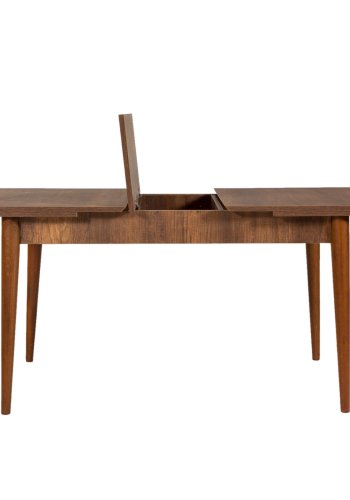 NORDVÄRK Vina spisebord, m. 1 tillgsplade - valnddefarvet melamin og bg (130(165)x80)