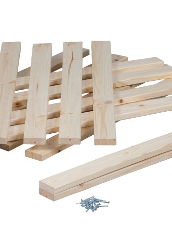 WOOOD lamelbund, 14 stk. lameller, inkl. skruer - natur nletr (90x200)