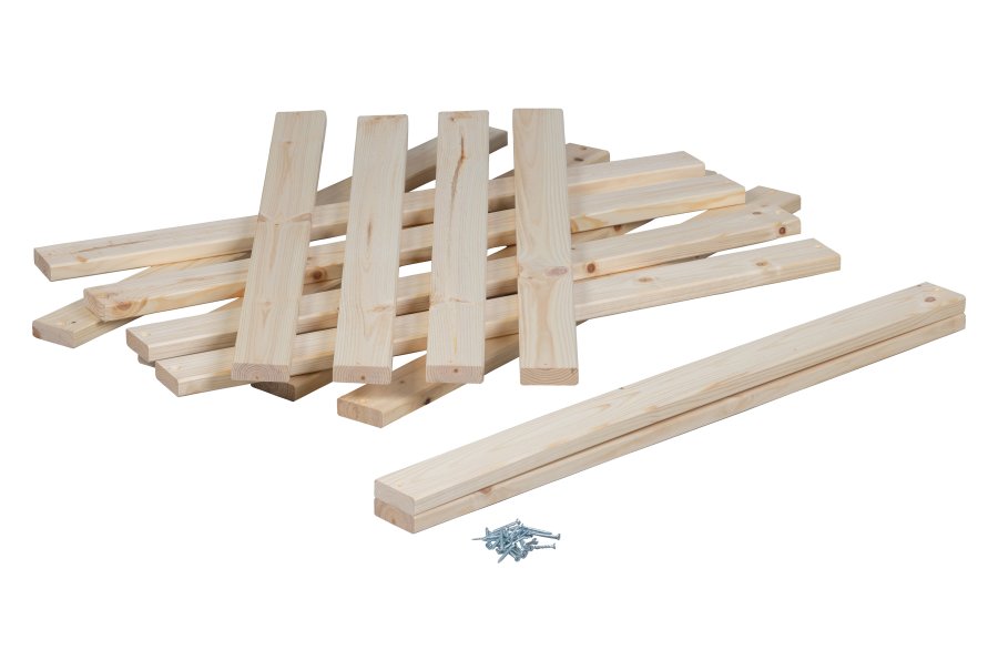 WOOOD lamelbund, 14 stk. lameller, inkl. skruer - natur nletr (90x200)