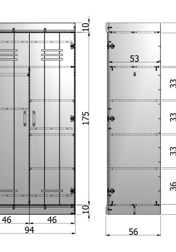 WOOOD Connect 1 bjlestang, 1 skillevg, 3 hylder til garderobeskab - hvid melamin