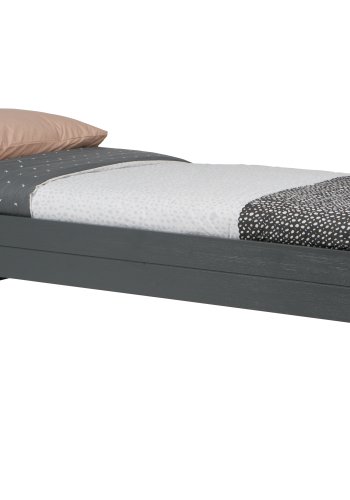 WOOOD Dennis junior sengeramme, ekskl. lamelbund, madras og skuffe - stlgr fyrretr (90x200)