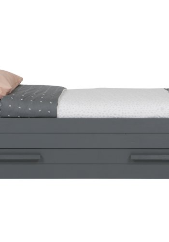 WOOOD Dennis junior sengeramme, ekskl. lamelbund, madras og skuffe - stlgr fyrretr (90x200)