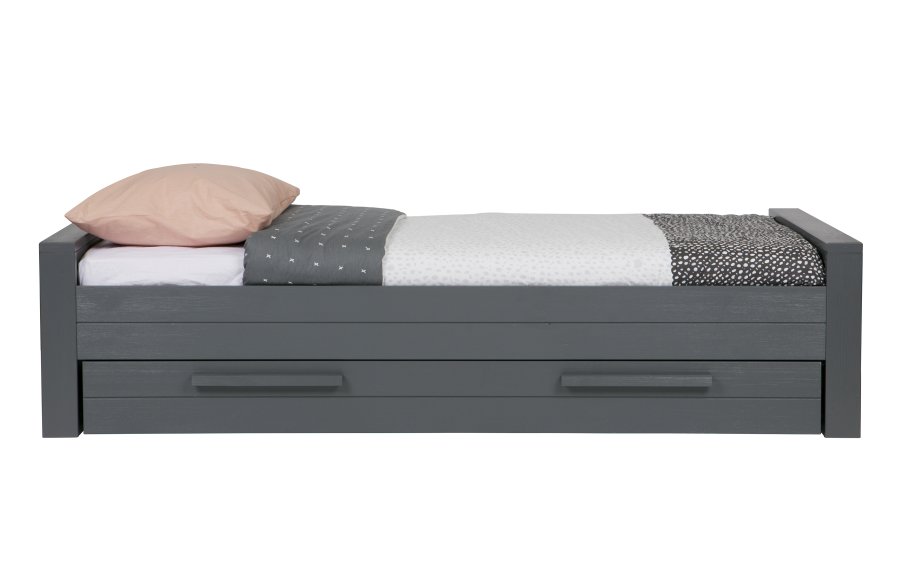 WOOOD Dennis junior sengeramme, ekskl. lamelbund, madras og skuffe - stlgr fyrretr (90x200)