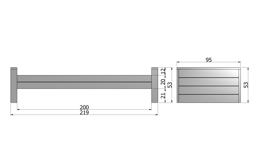 WOOOD Dennis junior sengeramme, ekskl. lamelbund, madras og skuffe - stlgr fyrretr (90x200)