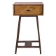 BEPUREHOME Collection sidebord, m. 1 skuffe - natur mangotr og metal (40x30)