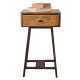 BEPUREHOME Collection sidebord, m. 1 skuffe - natur mangotr og metal (40x30)