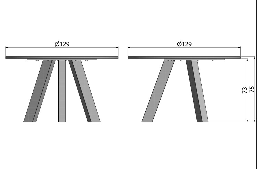 WOOOD Rhonda spisebord, rund - sort eg (129)