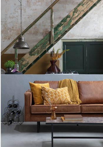 BEPUREHOME Rodeo 3 pers. sofa - cognac stof