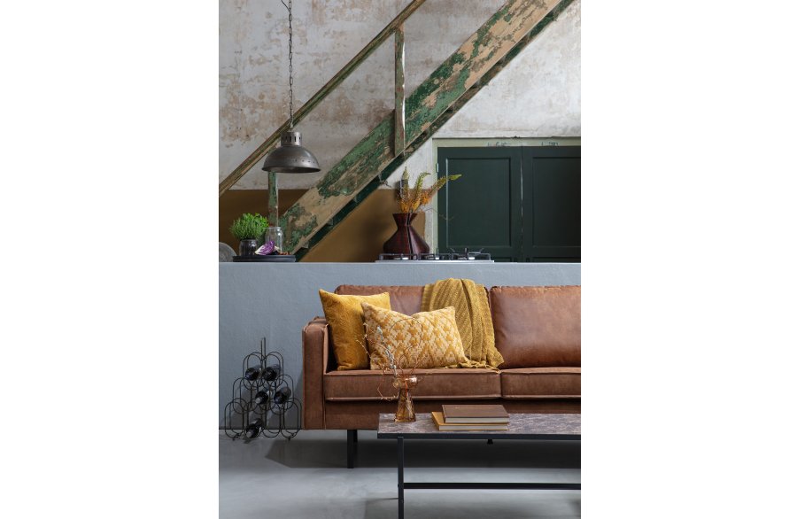 BEPUREHOME Rodeo 3 pers. sofa - cognac stof