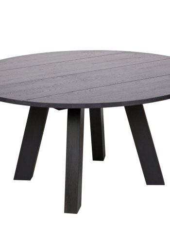 WOOOD Rhonda spisebord, rund - sort eg (150)