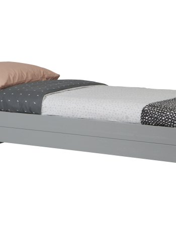 WOOOD Dennis junior sengeramme, ekskl. lamelbund, madras og skuffe - betongr fyrretr (90x200)