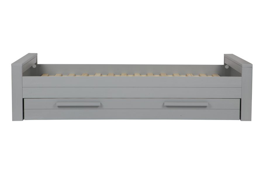 WOOOD Dennis junior sengeramme, ekskl. lamelbund, madras og skuffe - betongr fyrretr (90x200)