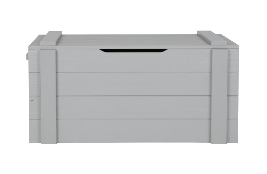 WOOOD Dennis opbevaringsboks, m. lg - betongr fyrretr (90x42)