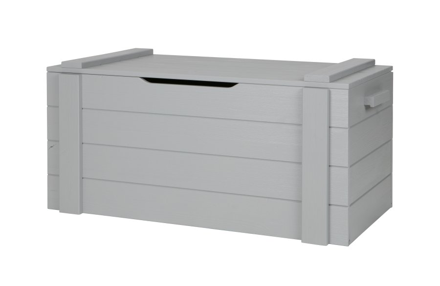 WOOOD Dennis opbevaringsboks, m. lg - betongr fyrretr (90x42)