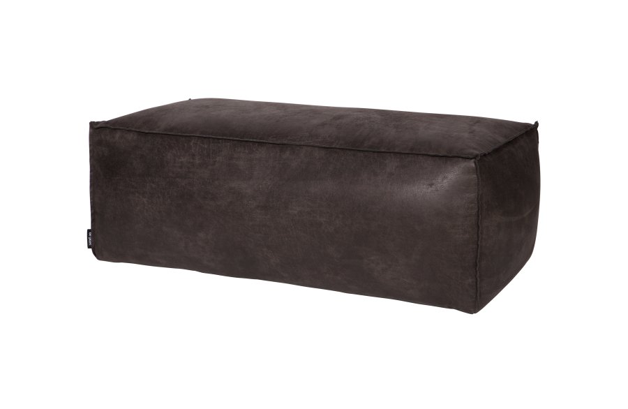 BEPUREHOME Rodeo puf - sort stof (120x60)
