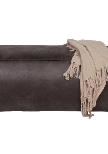 BEPUREHOME Rodeo puf - sort stof (120x60)