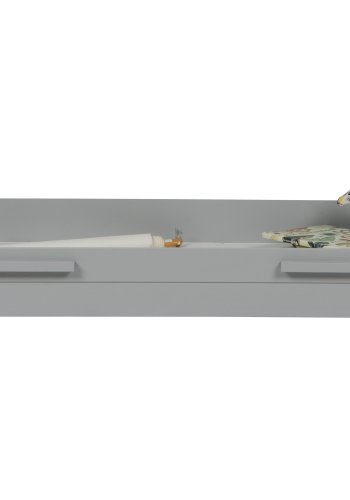 WOOOD Dennis sengeskuffe/gsteseng, ekskl. lamelbund og madras - betongr fyrretr (198x91)