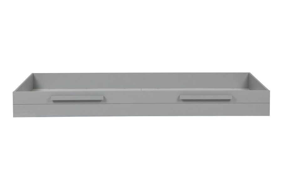 WOOOD Dennis sengeskuffe/gsteseng, ekskl. lamelbund og madras - betongr fyrretr (198x91)