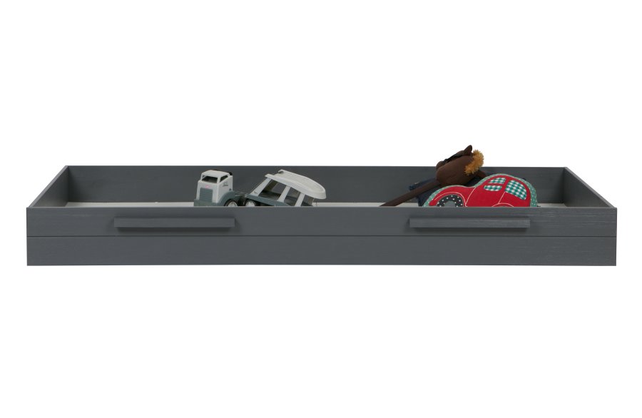 WOOOD Dennis sengeskuffe/gsteseng, ekskl. lamelbund og madras - stlgr fyrretr (198x91)