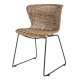 WOOOD Wings spisebordsstol - natur polyesterrattan og sort stl