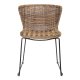 WOOOD Wings spisebordsstol - natur polyesterrattan og sort stl