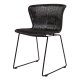WOOOD Wings spisebordsstol - sort polyethylen og sort metal