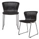 WOOOD Wings spisebordsstol - sort polyethylen og sort metal