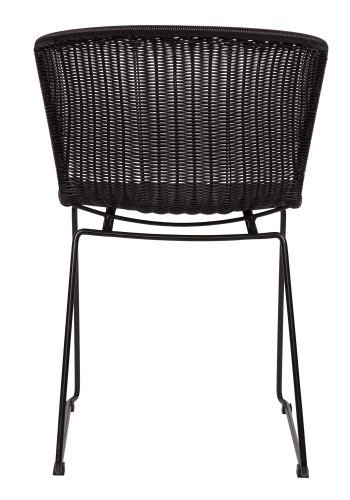 WOOOD Wings spisebordsstol - sort polyethylen og sort metal