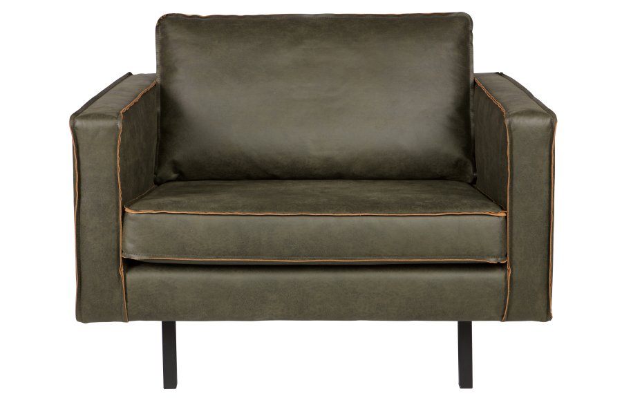 BEPUREHOME Rodeo lnestol - army grn stof