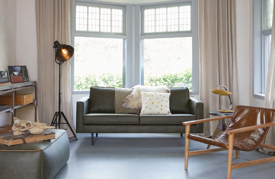 BEPUREHOME Rodeo 2,5 pers. sofa - army grn stof