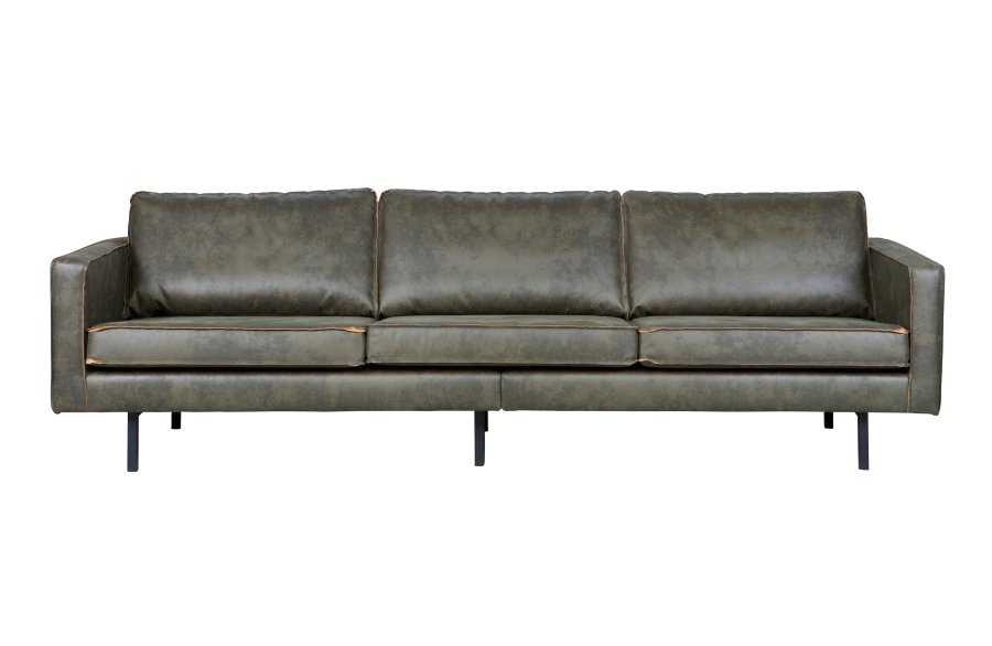 BEPUREHOME Rodeo 3 pers. sofa - army grn stof