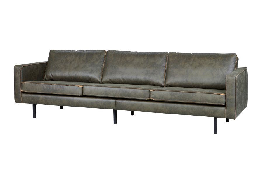 BEPUREHOME Rodeo 3 pers. sofa - army grn stof