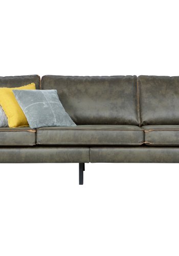 BEPUREHOME Rodeo 3 pers. sofa - army grn stof