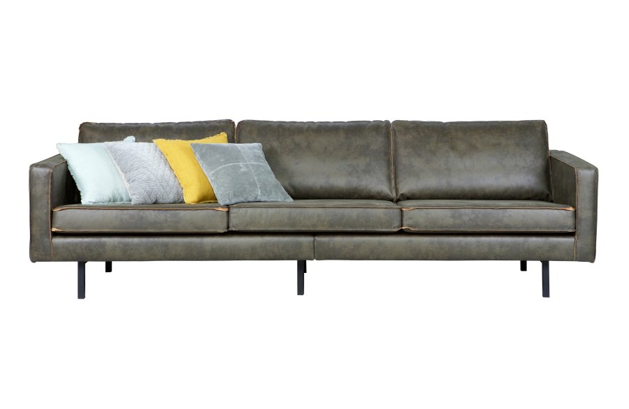 BEPUREHOME Rodeo 3 pers. sofa - army grn stof
