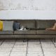BEPUREHOME Rodeo 3 pers. sofa - army grn stof