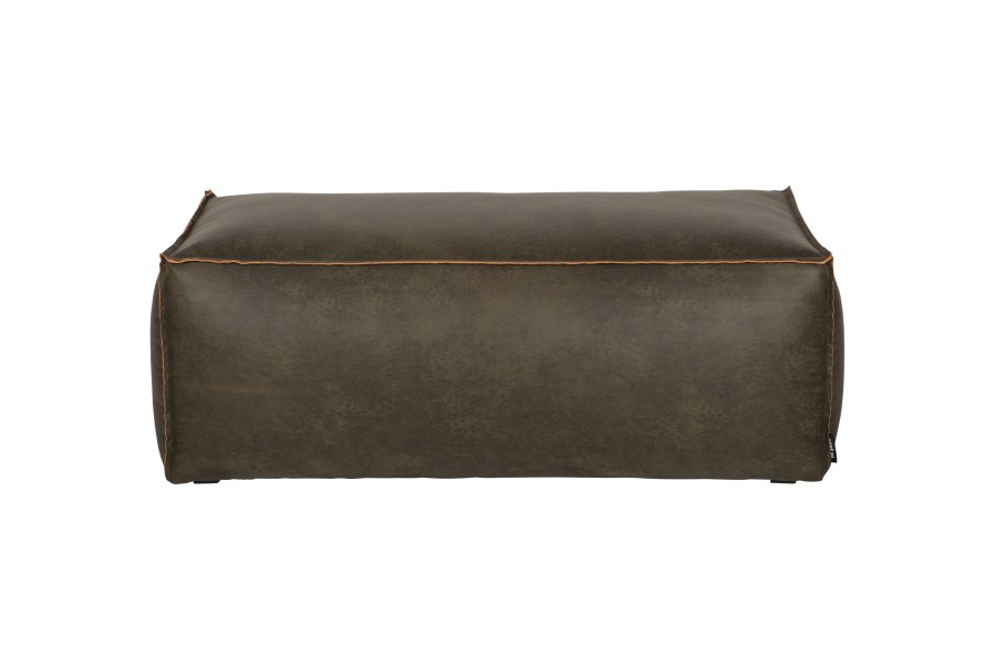 BEPUREHOME Rodeo puf - army grn stof (120x60)