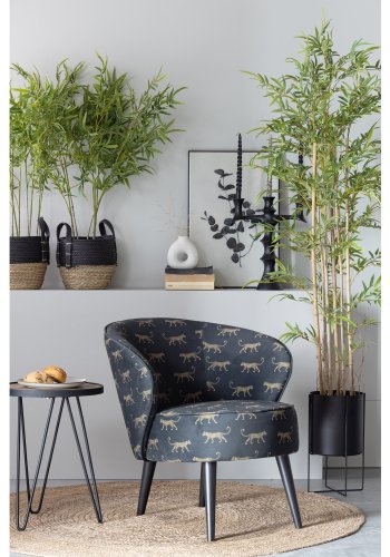 WOOOD Lev sidebord, rund - natur genanvendt teak og sort jern (39)