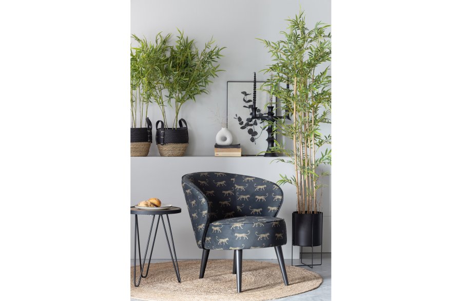 WOOOD Lev sidebord, rund - natur genanvendt teak og sort jern (39)