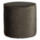WOOOD Sara hj puf, rund - varm grn polyester fljl (46)