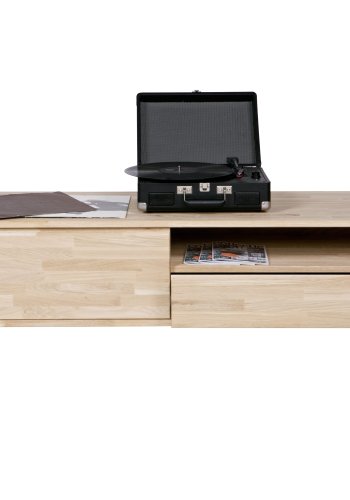 WOOOD Tygo TV-bord, m. 1 rum, 1 skuffe og 1 lge - natur eg (150x44)